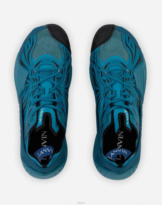 Lanvin vīriešiem sieta flash-x kedas 40LF434 kurpes tirkīza