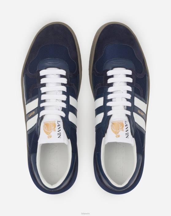 Lanvin vīriešiem sieta māla kedas 40LF442 kurpes jūras zils