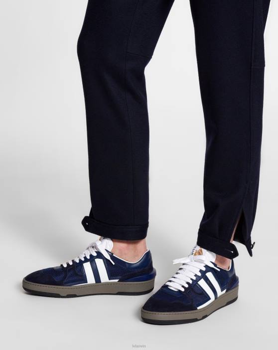 Lanvin vīriešiem sieta māla kedas 40LF442 kurpes jūras zils