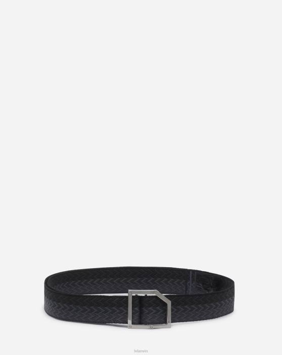 Lanvin vīriešiem apmales josta 40LF563 Piederumi tumši pelēks
