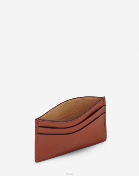 Lanvin vīriešiem ādas hobo kaklasaites karšu turētājs 40LF561 Piederumi iedegums